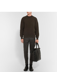 Balenciaga Distressed Wool And Cotton Blend Sweater