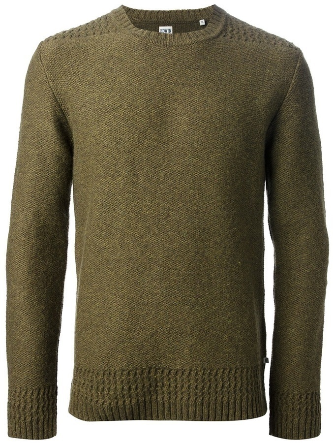 Edwin Crew Neck Sweater, $141 | farfetch.com | Lookastic