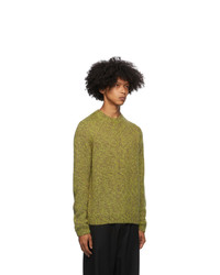 Dries Van Noten Green And Grey Marled Sweater