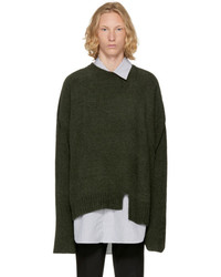 Wooyoungmi Green Asymmetric Sweater