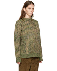 Prada Green Lurex Knit Sweater