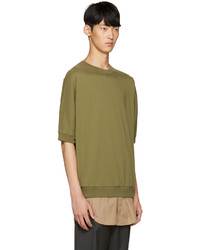 3.1 Phillip Lim Green Shirt Tail Pullover