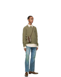 Gucci Green Wool Square G Sweater