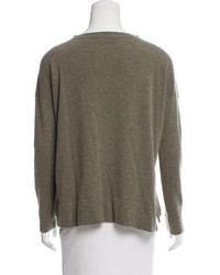 Cividini Leather Trimmed Cashmere Sweater