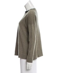 Cividini Leather Trimmed Cashmere Sweater