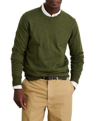 Alex Mill Reverse Seam Cotton Blend Sweater In Dark Spruce At Nordstrom