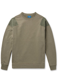 Beams Ripstop Panelled Loopback Cotton Jersey Sweatshirt