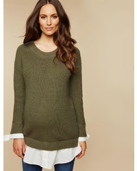 Sleeve Detail Maternity Sweater