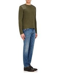 Valentino Virgin Wool Cashmere Military Sweater