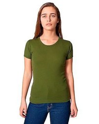 American Apparel 4305dl Baby Rib Basic Short Sleeve T Shirt
