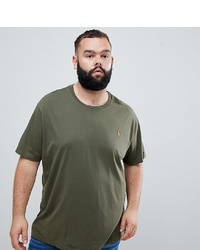 Polo Ralph Lauren Big Tall T Shirt Player Logo In Olive Green