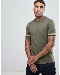 Fred Perry Bold Tipped T Shirt In Light Khaki
