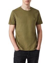 AllSaints Brace Contrast Crewneck T Shirt In Saguaro Green At Nordstrom