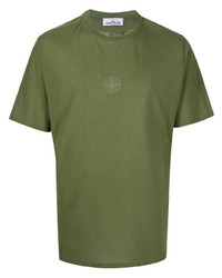 Stone Island Compass Embroidered T Shirt