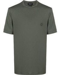 Giorgio Armani Embroidered Logo Crewneck T Shirt