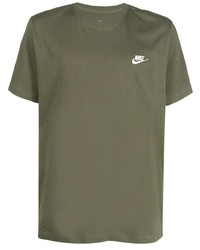 Nike Embroidered Swoosh Logo T Shirt