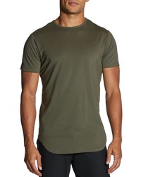 CUTS CLOTHING Fit Elongated Crewneck T Shirt In Pine At Nordstrom