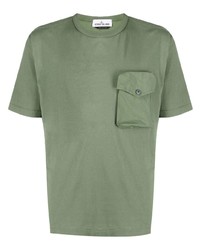 Stone Island Flap Pocket Round Neck T Shirt