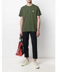 MAISON KITSUNÉ Fox Patch Cotton T Shirt