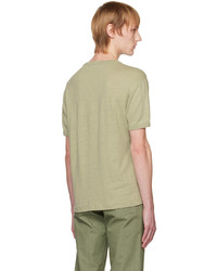 Officine Generale Green Piece Dyed T Shirt