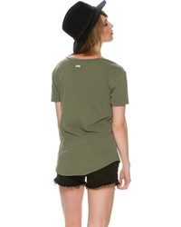RVCA Label Pipi Scoop Neck Ss Tee