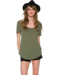 RVCA Label Pipi Scoop Neck Ss Tee