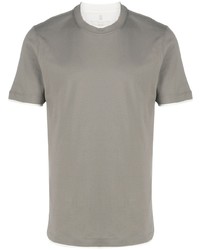 Brunello Cucinelli Layered Trim T Shirt