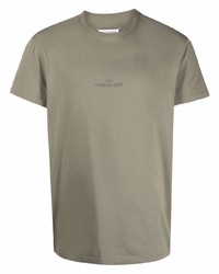 Maison Margiela Logo Embroidered Cotton T Shirt