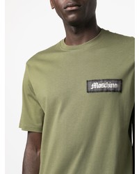 Moschino Logo Patch Crew Neck T Shirt