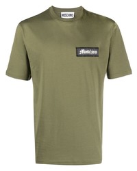 Moschino Logo Patch Crew Neck T Shirt