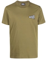 Diesel Logo Patch Shortsleeved Cotton T Shirt