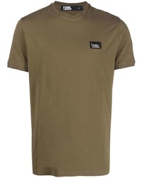 Karl Lagerfeld Logo Plaque Short Sleeve T Shirt
