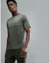Nike Running Medalist Knitted T Shirt In Khaki 891426 355