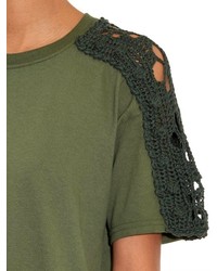Michla Buerger Miss Ciara Crochet Knit T Shirt