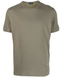 Zanone Short Sleeved Cotton Lyocell T Shirt