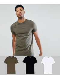 ASOS DESIGN Tall T Shirt With Crew Neck 3 Pack Save