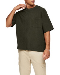 Topman Textured Oversize Pocket T Shirt