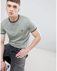 Fred Perry Twin Tipped T Shirt In Khaki