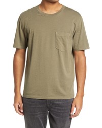 Billy Reid Washed Organic Cotton Pocket T Shirt In Moss At Nordstrom