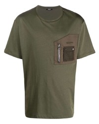 Balmain Zip Chest Pocket T Shirt