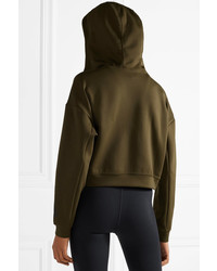 Nike Lab Cropped Stretch Hooded Top Army Green