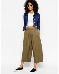 Asos Collection Drape Culottes With Utility Detail