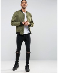 ONLY & SONS Bomber Jacket In Soft Touch Fabric