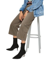 Topshop Straight Leg Crop Utility Jeans