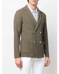 Manuel Ritz Textured Double Breasted Blazer
