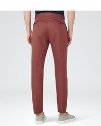 Reiss Bank Cotton And Linen Trousers