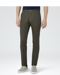 Reiss Bank Cotton And Linen Trousers