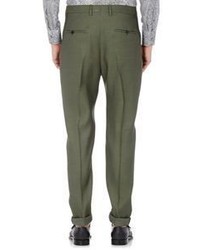 Lanvin Pleated Drop Rise Trousers Green