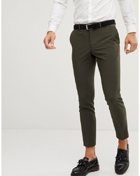 Burton Menswear Skinny Fit Suit Trousers In Green