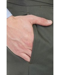 Officine Generale Slim Fit Cuffed Trousers Dark Green Size 48 Eu